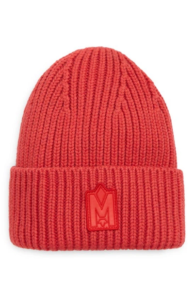 Shop Mackage Jude Merino Wool Blend Beanie In Punch