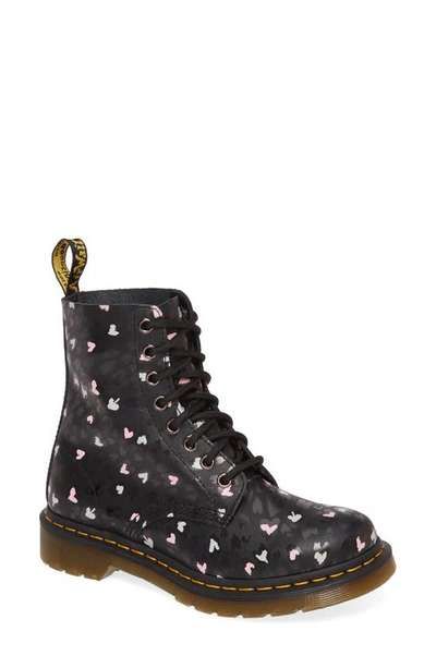 Shop Dr. Martens' 1460 Pascal Hearts Lace-up Boot In Black