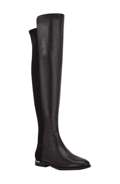 Shop Calvin Klein Rania Over The Knee Boot In Black 001