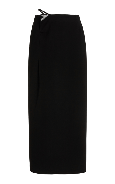 Shop Paris Georgia Women's Franca Cutout Crepe Maxi Skirt In Black