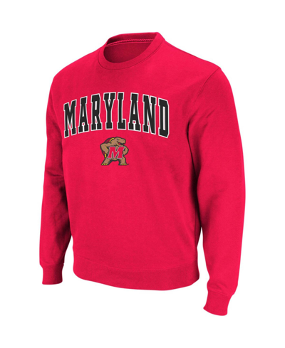 Shop Colosseum Men's Red Maryland Terrapins Arch Logo Crew Neck Sweatshirt