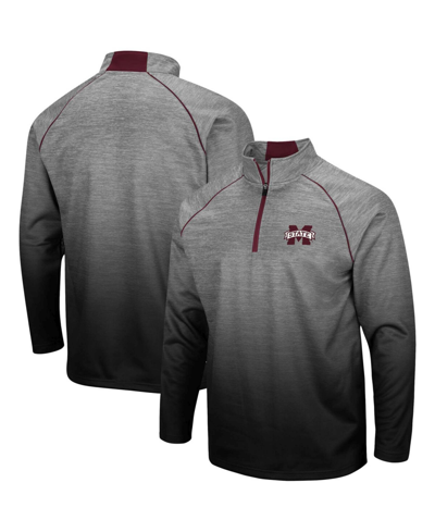 Shop Colosseum Men's Heathered Gray Mississippi State Bulldogs Sitwell Raglan Quarter-zip Jacket