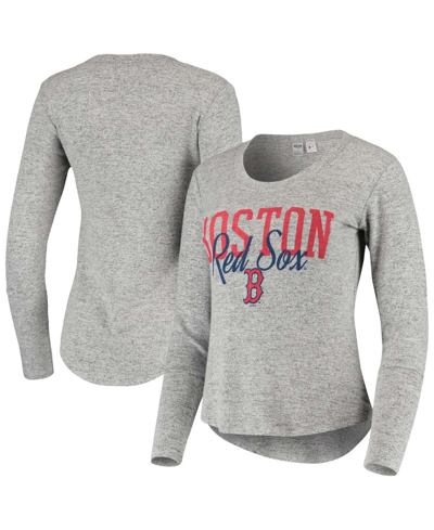 Shop Concepts Sport Women's Heathered Gray Boston Red Sox Tri-blend Long Sleeve T-shirt