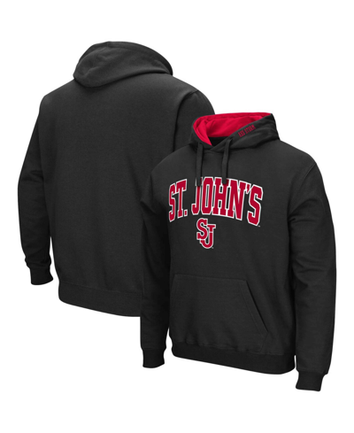 Colosseum Men's Black St. Johns Red Storm Arch And Logo Pullover Hoodie In Black