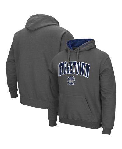 Colosseum Men's Georgetown Hoyas Arch And Logo Pullover Hoodie In Charcoal