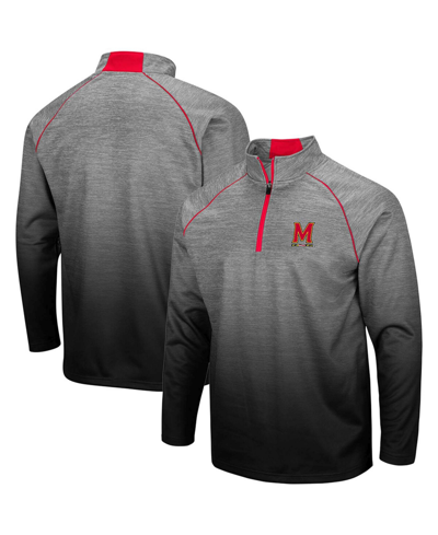 Shop Colosseum Men's Heathered Gray Maryland Terrapins Sitwell Sublimated Quarter-zip Pullover Jacket