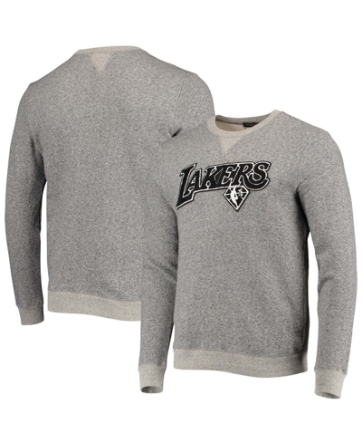 Shop Junk Food Men's Heathered Gray Los Angeles Lakers Marled French Terry Pullover Sweatshirt