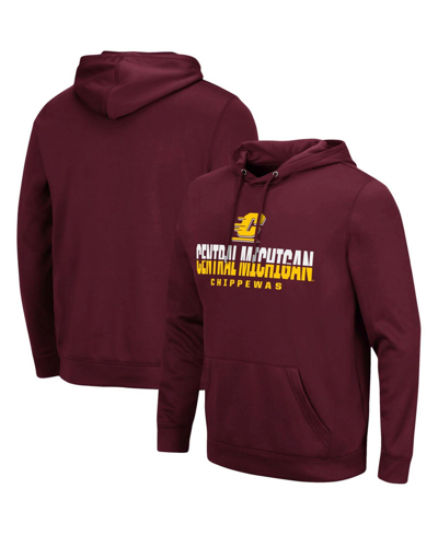 Colosseum Men's Maroon Cent. Michigan Chippewas Lantern Pullover Hoodie In Maroon