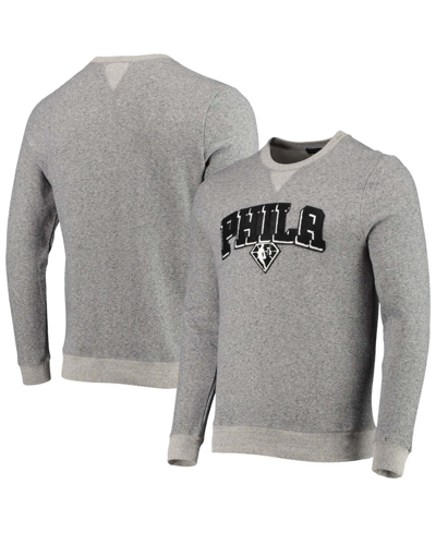 Shop Junk Food Men's Heathered Gray Philadelphia 76ers Marled French Terry Pullover Sweatshirt