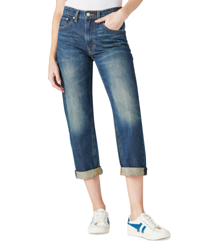 Shop Lucky Brand Mid Rise Cuffed Mom Jeans In Keynote Ridge