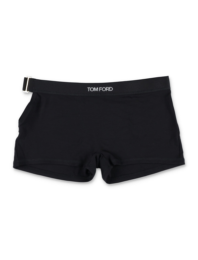 Shop Tom Ford Cut-out Boxer In Black