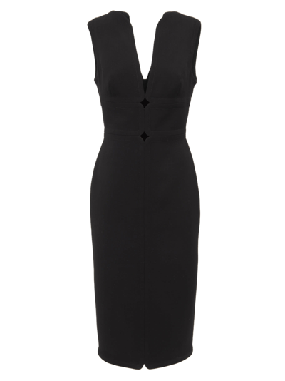 Shop Versace Sleeveless Back-zip Dress In Black