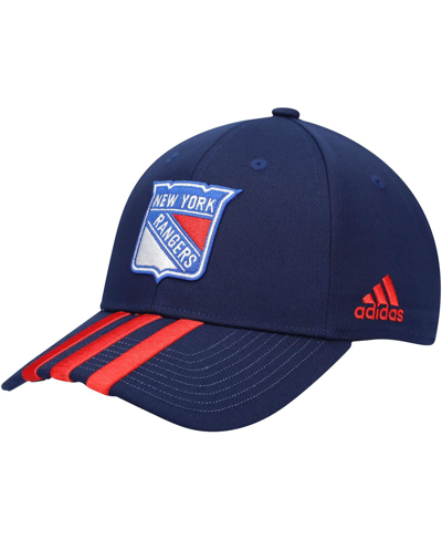 Shop Adidas Originals Men's Navy New York Rangers Locker Room Three Stripe Adjustable Hat