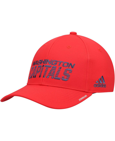 Shop Adidas Originals Men's Red Washington Capitals 2021 Locker Room Aeroready Flex Hat