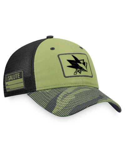 Shop Fanatics Men's Camo And Black San Jose Sharks Military Appreciation Snapback Hat In Camo/black