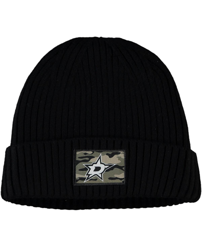 Shop Adidas Originals Men's Black Dallas Stars Military Appreciation Cuffed Knit Hat