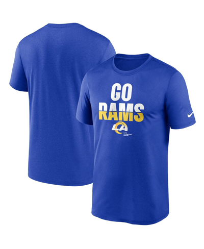 Shop Nike Men's  Royal Los Angeles Rams Logo Legend Local Phrase Performance T-shirt