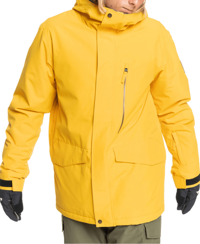 Shop Quiksilver Men's Snow Mission Solid Jacket In Golden Rod