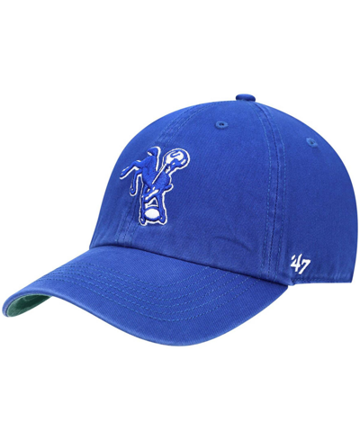Shop 47 Brand Men's Royal Indianapolis Colts Legacy Franchise Fitted Hat