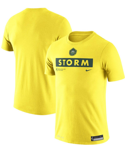 Shop Nike Men's Yellow Seattle Storm Practice T-shirt