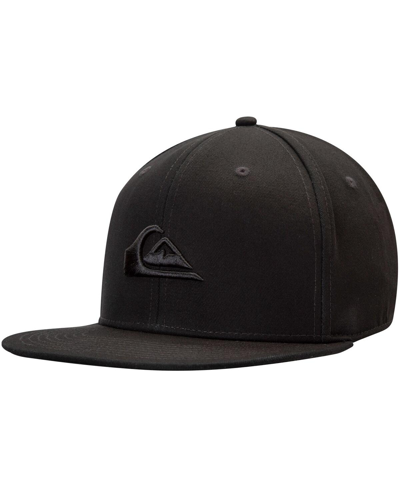 Shop Quiksilver Men's Black Chompers Snapback Hat