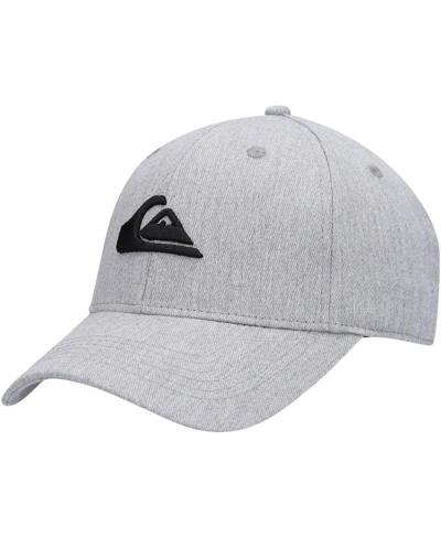 Shop Quiksilver Men's Heathered Gray Decades Snapback Hat In Heather Gray