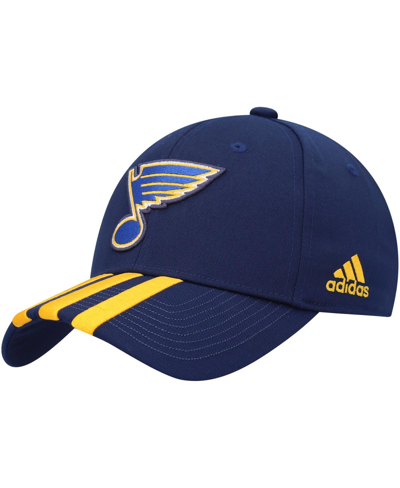 Shop Adidas Originals Men's Navy St. Louis Blues Locker Room Three Stripe Adjustable Hat
