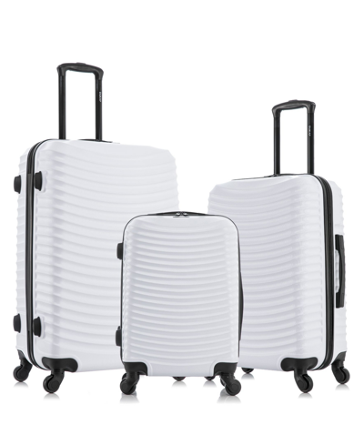 Shop Dukap Inusa Adly Lightweight Hardside Spinner Luggage Set, 3 Piece In White