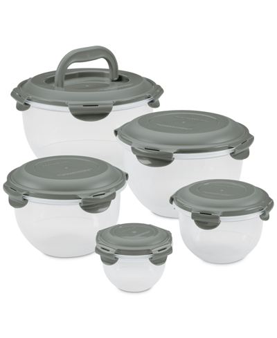 Shop Rachael Ray Nestable 10-pc. Food-storage Set In Gray