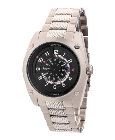 Heritor Automatic Daniels Silver Stainless Steel Watches 43mm In Silver