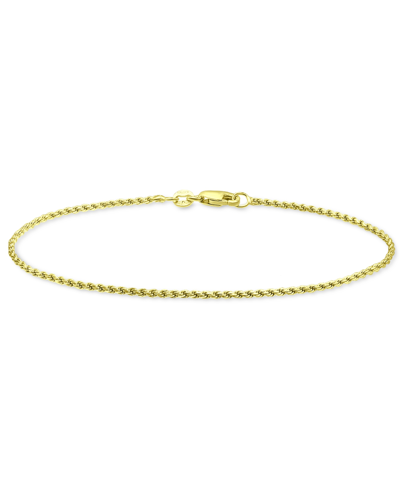 Shop Giani Bernini Rope Link Bracelet In 18k Gold-plated Sterling Silver, Created For Macy's In Gold Over Silver