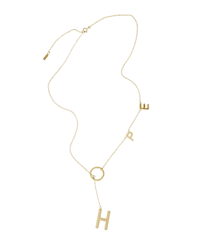 Shop Adornia Hope Lariat Necklace In Gold