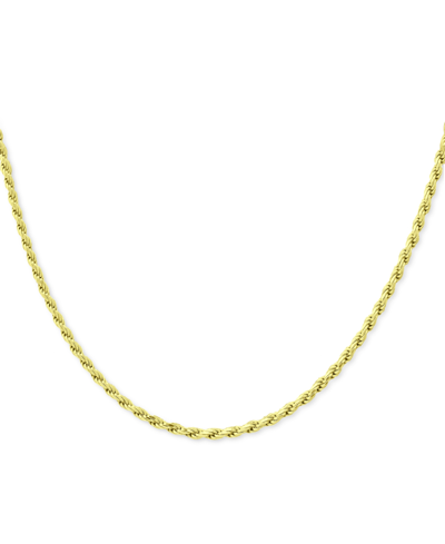Giani Bernini Rope Link 24" Chain Necklace In 18k Gold-plated Sterling Silver, Created For Macy's In Gold Over Silver