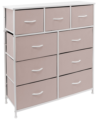 Shop Sorbus 9-drawers Chest Dresser In Pink