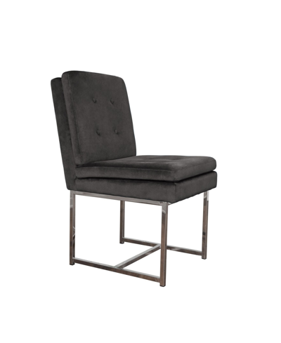 Shop Abbyson Living Abbyson Blair Tufted Dining Chair In Charcoal