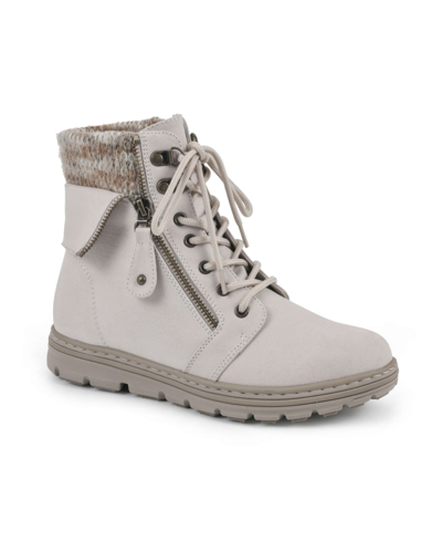 Shop Cliffs By White Mountain Women's Kaylee Lace-up Boots In Winter White