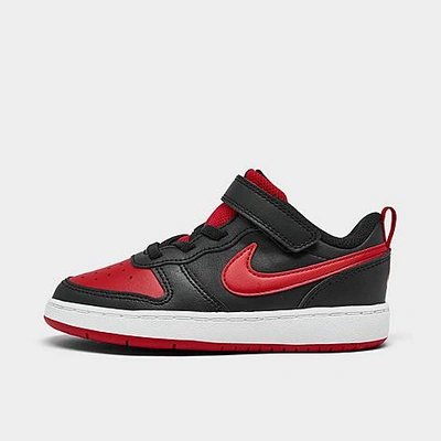 Shop Nike Kids' Toddler Court Borough Low 2 Casual Shoes In Black/university Red/white