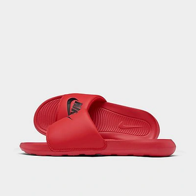Shop Nike Men's Victori One Slide Sandals In University Red/black/university Red