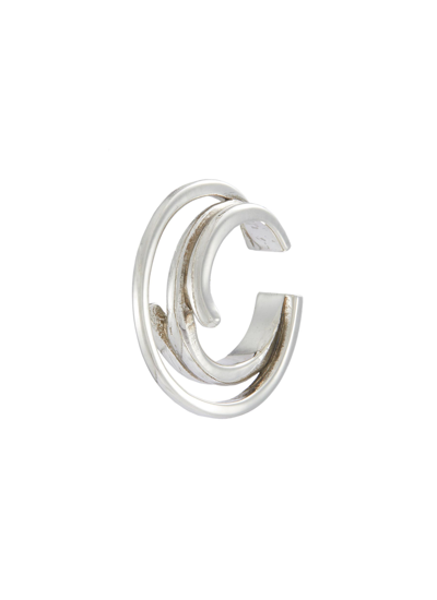 Shop Philippe Audibert Sanna' Silver-plated Brass Deconstructed Ear Cuff In Metallic