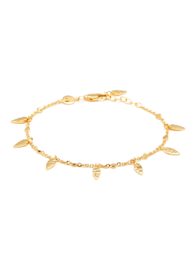 Shop Missoma Gold Leaf Bracelet In Metallic