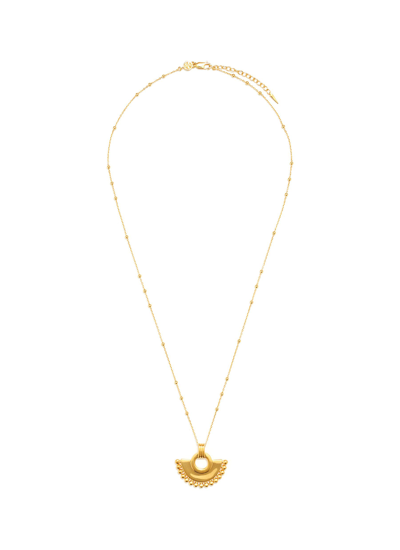 Shop Missoma 18k Gold-plated Zenyu Fan Necklace In Metallic