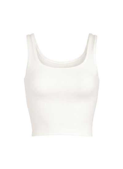 Shop Skims Cotton Ribbed Tank In Neutral