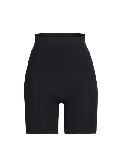 Shop Skims Core Control' Mid-thigh Shorts In Black