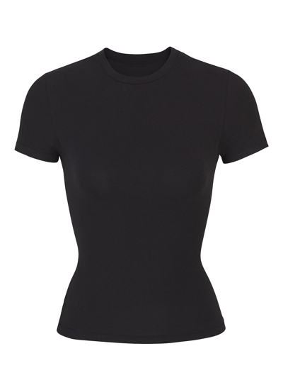 Shop Skims Cotton Jersey' T-shirt In Black