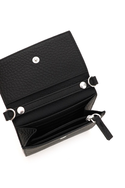 Shop Mm6 Maison Margiela Wallet With Chain In Black