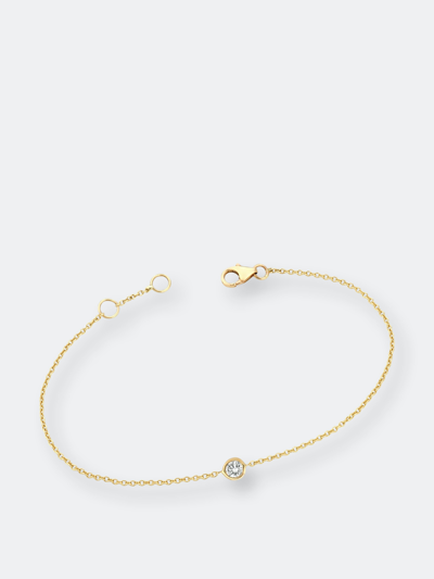 Shop Ariana Rabbani Diamond Solitaire Bracelet In White