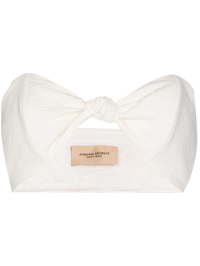 Shop Adriana Degreas Montaigne Knot-detail Brallete Top In White