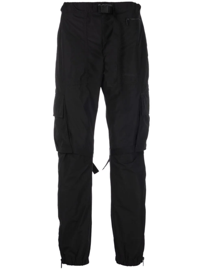 Shop Off-white Straight-leg Cargo Trousers In Black