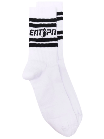 Shop Enterprise Japan Logo-print Socks In White