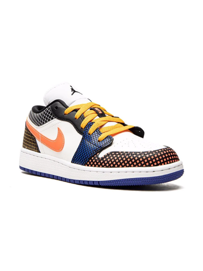 Shop Jordan Air  1 Low Mmd Bg "multicolor Grid" Sneakers In White